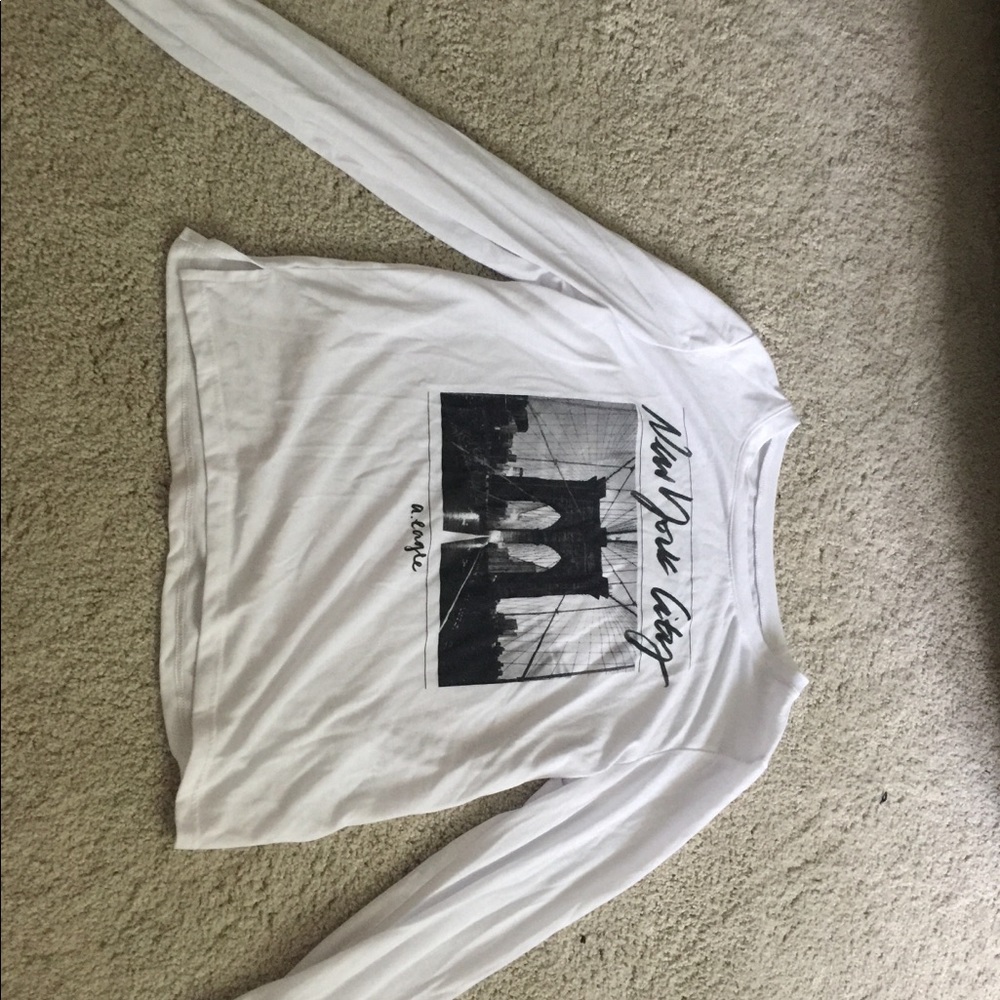 white american eagle crop top